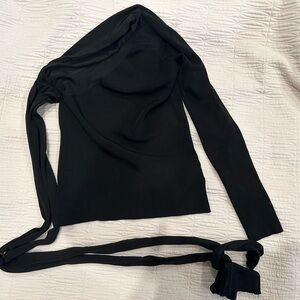 Gucci Black Asymmetrical Women's Blouse
